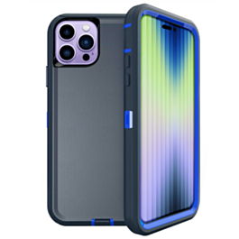 Heavy Duty Case for iPhone 14 Pro (DARK BLUE) (Only Ground Shipping)
