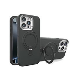 Support Heavy Duty Case with Wireless Charging Kickstand - BLACK for iPhone 14 Pro Max (Only Ground Shipping)
