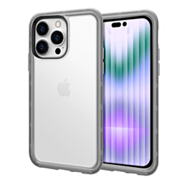 Acrylic Dual Layer Transparent Case - GRAY for iPhone 15 Pro (Only Ground Shipping)