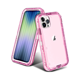 Transparent Shockproof Case - PINK for iPhone 14 Pro (Only Ground Shipping)