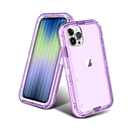 Transparent Shockproof Case - PURPLE for iPhone 14 Pro (Only Ground Shipping)