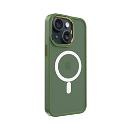 New Magnetic Wireless Charging Case - DARK GREEN for iPhone 15 (Only Ground Shipping)