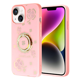 Luxury Diamond Shiny Cases with Ring - PINK for iPhone 15 (Only Ground Shipping)