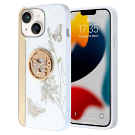 Luxury Diamond Shiny Cases with Ring - Style 35 for iPhone 15 (Only Ground Shipping)
