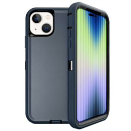 Heavy Duty Case for iPhone 15 (DARK BLUE & BLACK) (Only Ground Shipping)