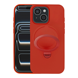 Pastel Shield Carbon Fiber Magnetic Kickstand Case (Burgundy) for iPhone 13 / 14 / 15 / 16e / 17e (Only Ground Shipping)