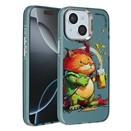 Animal Graffiti Design Wireless Charging Case - Style 10 for iPhone 15 (Only Ground Shipping)