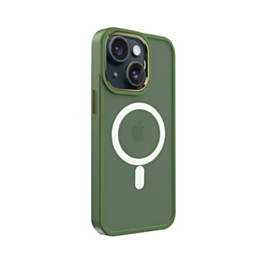 iPhone 14 Plus / 15 Plus New Magnetic Wireless Charging Case - DARK GREEN (Only Ground Shipping)