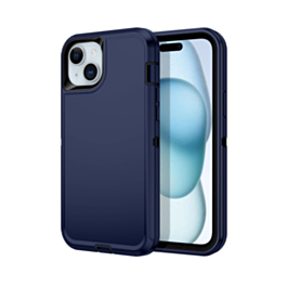 Heavy Duty Case for iPhone 14 Plus / 15 Plus (DARK BLUE & BLACK) (Only Ground Shipping)