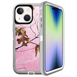 Heavy Duty Case for iPhone 14 Plus / 15 Plus (CAMO PINK) (Only Ground Shipping)