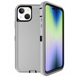 Heavy Duty Case for iPhone 14 Plus / 15 Plus (GRAY & BLACK) (Only Ground Shipping)