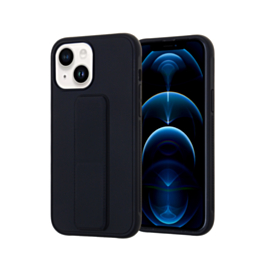 iPhone 14 Plus / 15 Plus Hand Strap Vertical Magnetic Kickstand Case - BLACK (Only Ground Shipping)