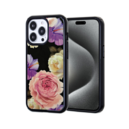 New Fashion Heavy Duty Case - ROSE for iPhone 15 Pro (Only Ground Shipping)
