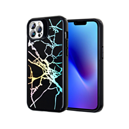 New Fashion Heavy Duty Case - BLACK MARBLE for iPhone 15 Pro (Only Ground Shipping)