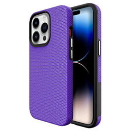 Shock Absorption Protective Dual Layer Case - PURPLE for iPhone 15 Pro (Only Ground Shipping)