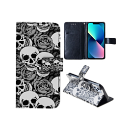 Leather Wallet Case with Card Slot - SKELETON for iPhone 15 Pro (Only Ground Shipping)