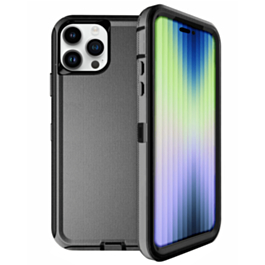 Heavy Duty Case for iPhone 15 Pro (BLACK) (Only Ground Shipping)