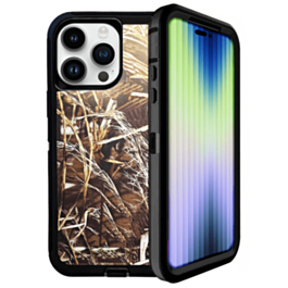 Heavy Duty Case for iPhone 15 Pro (CAMO BLACK) (Only Ground Shipping)