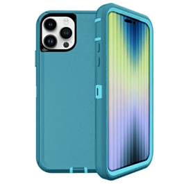 Heavy Duty Case for iPhone 15 Pro (TEAL) (Only Ground Shipping)