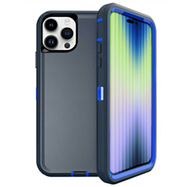 Heavy Duty Case for iPhone 15 Pro (DARK BLUE) (Only Ground Shipping)