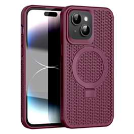 Heat Dissipation Case with Kickstand - RED for iPhone 15 Pro (Only Ground Shipping)
