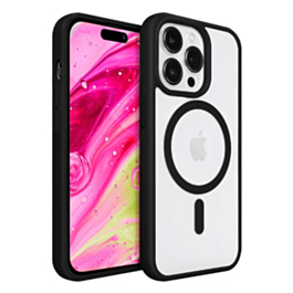 Wireless Charging Case - BLACK (Full Bottom Close) for iPhone 15 Pro (Only Ground Shipping)