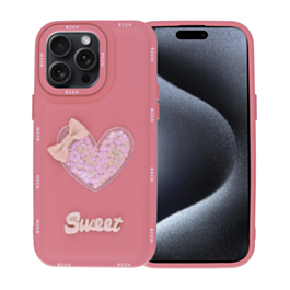 Luxury Sweet Fancy Soft Case - PINK for iPhone 15 Pro (Only Ground Shipping)