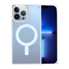 Square Wireless Charging Clear Case - WHITE for iPhone 15 Pro (Only Ground Shipping)
