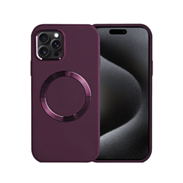 Soft Solid Silicone Case with Wireless Charging - PURPLE for iPhone 15 Pro (Only Ground Shipping)