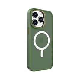 New Magnetic Wireless Charging Case - DARK GREEN for iPhone 15 Pro Max (Only Ground Shipping)