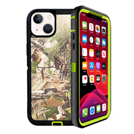 Heavy Duty Case for iPhone 14 Plus / 15 Plus (CAMO GREEN) (Only Ground Shipping)
