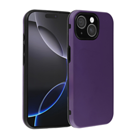 Full Cover New Design Silicone Case - PURPLE for iPhone 14 Plus / 15 Plus (Only Ground Shipping)