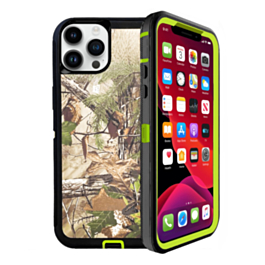 Heavy Duty Case for iPhone 15 Pro (CAMO GREEN) (Only Ground Shipping)