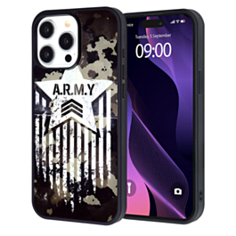 Printing Aluminum Plate Case - A.R.M.Y for iPhone 15 Pro (Only Ground Shipping)