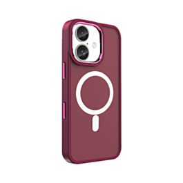 New Magnetic Wireless Charging Case (Burgundy) for iPhone 16 (Only Ground Shipping)