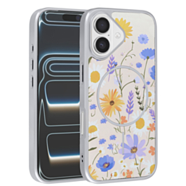 Dual Layer Flower Design Magsafe Cases - BEIGE for iPhone 16 (Only Ground Shipping)