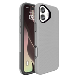 Shock Absorption Protective Dual Layer Case (SILVER) for iPhone 16 (Only Ground Shipping)