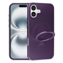 Heat Dissipation Case with Kickstand - PURPLE for iPhone 16 (Only Ground Shipping)