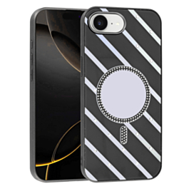 Magnetic Mirror Phone Case with Wireless Charging - BLACK for iPhone 16E (Only Ground Shipping)