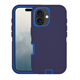 Heavy Duty Case for iPhone 16 Plus (NAVY BLUE) (Only Ground Shipping)