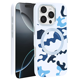 Camouflage Design Wireless Charging Case - WHITE for iPhone 16 Plus (Only Ground Shipping)