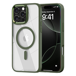 Shiny Magnetic Clear Cases - GREEN for iPhone 16 Pro (Only Ground Shipping)