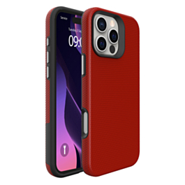 Shock Absorption Protective Dual Layer Case (RED) for iPhone 16 Pro (Only Ground Shipping)