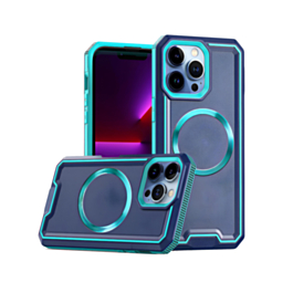 Non - Slip Translucent Matte Wireless Charging Case - BLUE for iPhone 16 Pro / 17 (Only Ground Shipping)