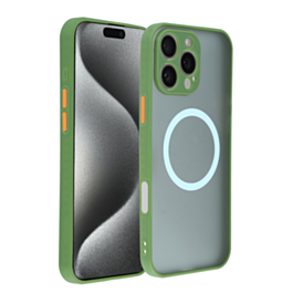 Wireless Charging Protector Matte Case - GREEN for iPhone 16 Pro (Only Ground Shipping)
