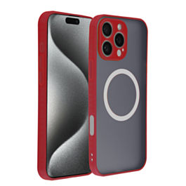 Wireless Charging Protector Matte Case - RED for iPhone 16 Pro (Only Ground Shipping)