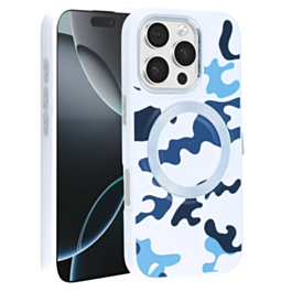 Camouflage Design Wireless Charging Case - WHITE for iPhone 16 Pro / 17 (Only Ground Shipping)