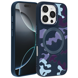 Camouflage Design Wireless Charging Case - PURPLE for iPhone 16 Pro / 17 (Only Ground Shipping)