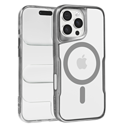 Glossy & Transparent Magnetic Case - SILVER for iPhone 16 Pro (Only Ground Shipping)