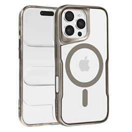 Glossy & Transparent Magnetic Case - TITANIUM for iPhone 16 Pro (Only Ground Shipping)
